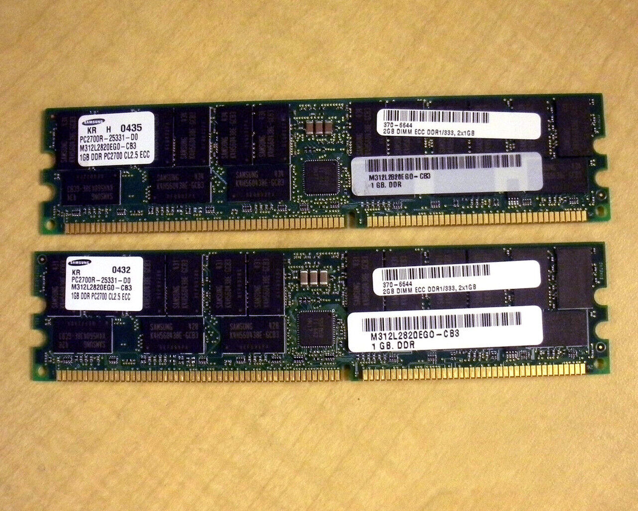 Sun X9252A 2GB 2 x 1GB DDR333 DIMM 370-6644