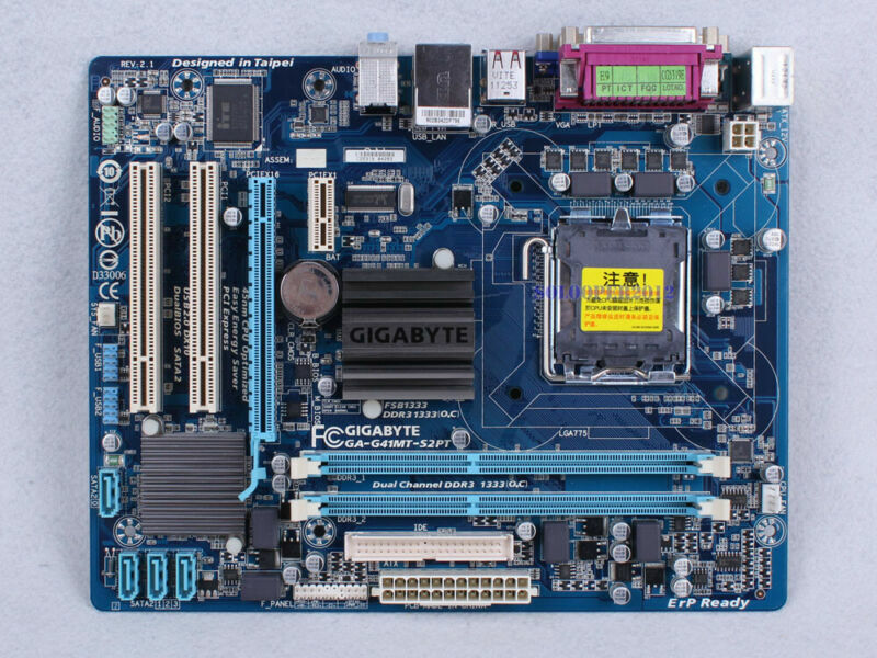 Gigabyte GA-G41MT-S2PT V1.0 Motherboard Intel G41 Socket LGA 775 DDR3 MicroATX