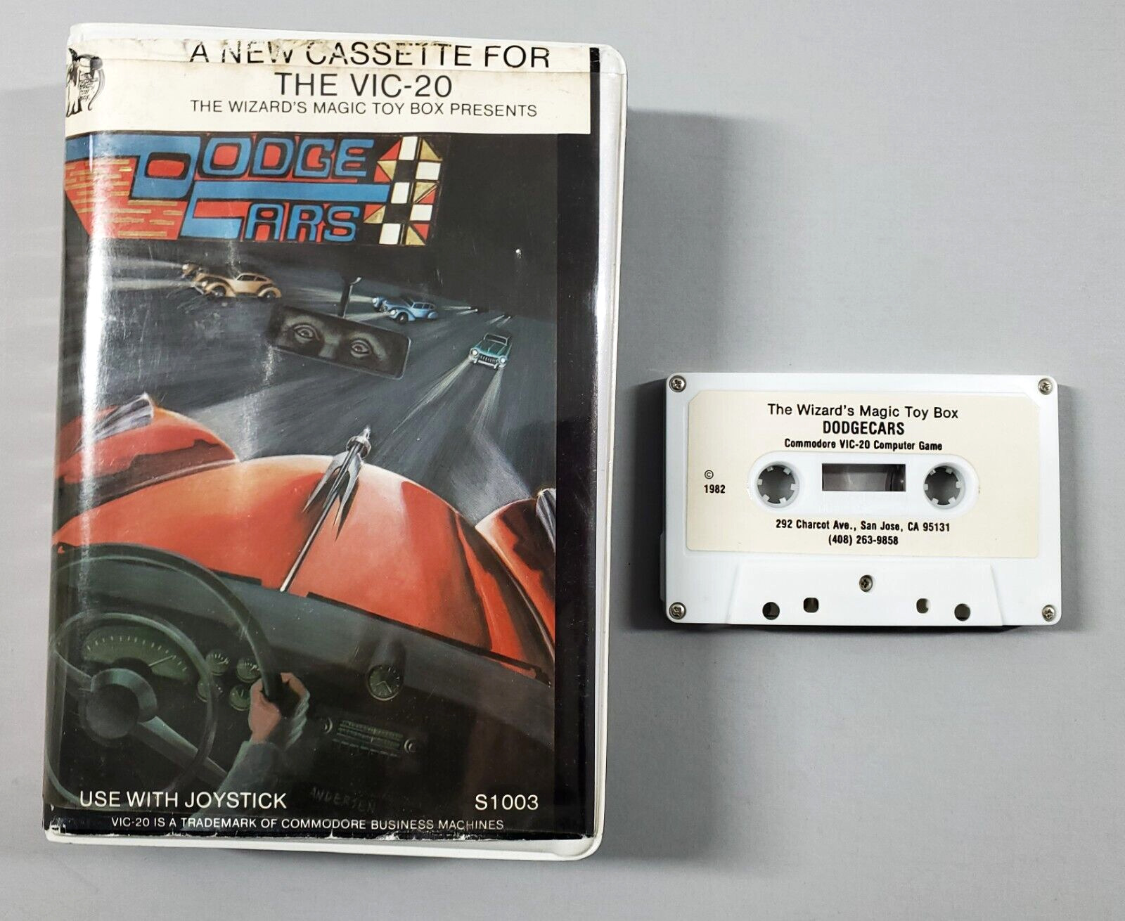 Dodge Cars 1982 Cassette Game Commodore VIC-20 Wizards Magic Toy Box Vintage
