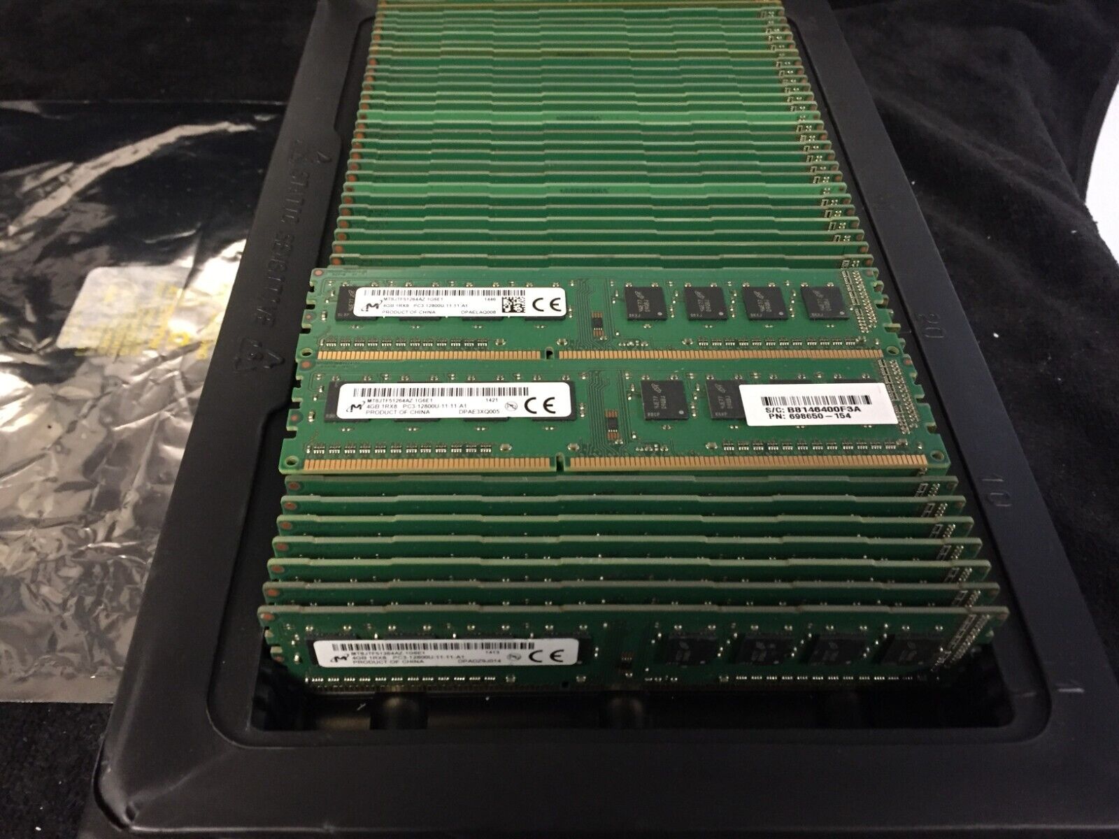 Lot of 50Micron  DDR3 4GB PC3-12800 Desktop Memory HMT451U6BFR8C-PB -A++