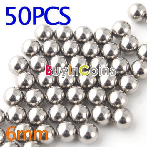 50PCS 6.0mm Durable Carbon Steel Balls For Bike Bearing Slingshot Catapult HKUS