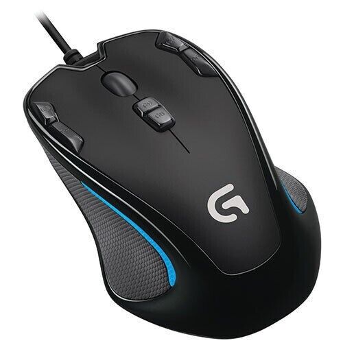 Logitech G300s Optical Gaming Grip Mouse Wired PC Computer Black 910-004360