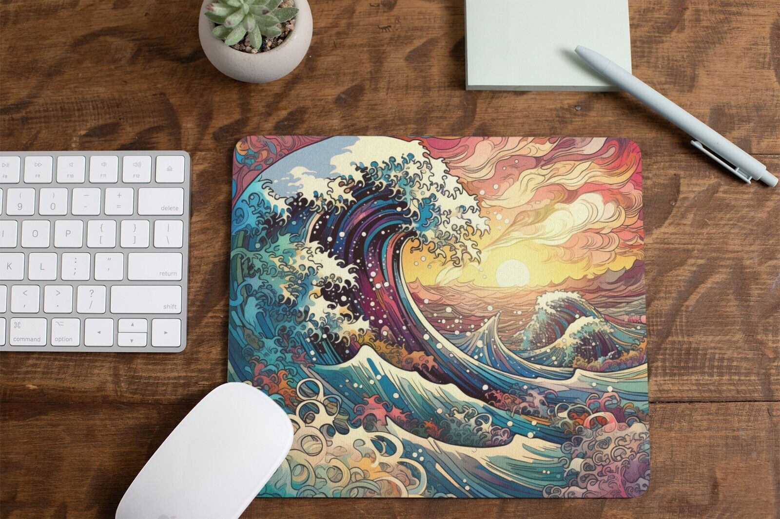 The Great Wave Japanese Office Gift Desk Computer Gaming Mouse Pad Thick 