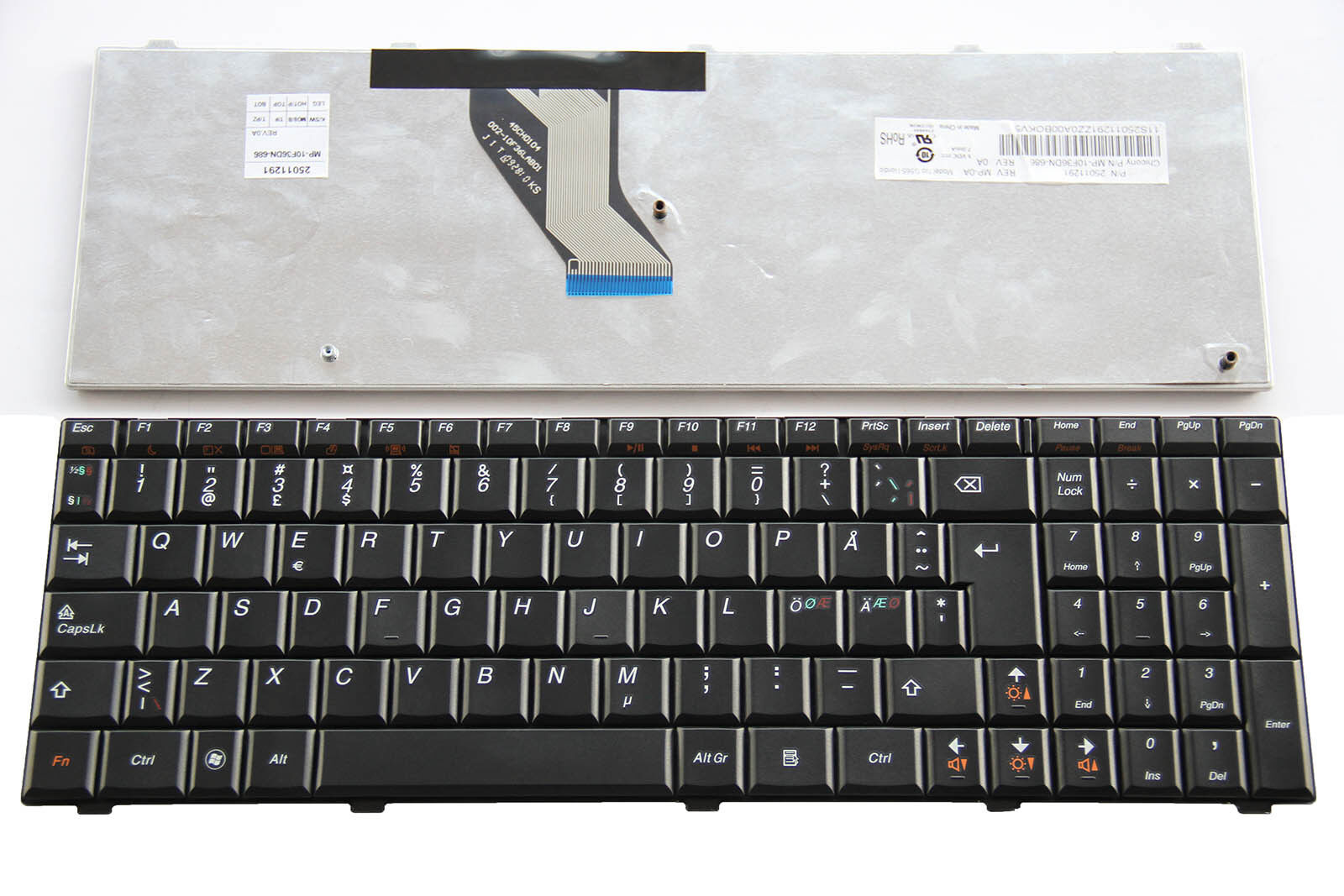 Norwegian Danish Nordic Finnish Keyboard for Lenovo Ideapad G560 G565 Notebook