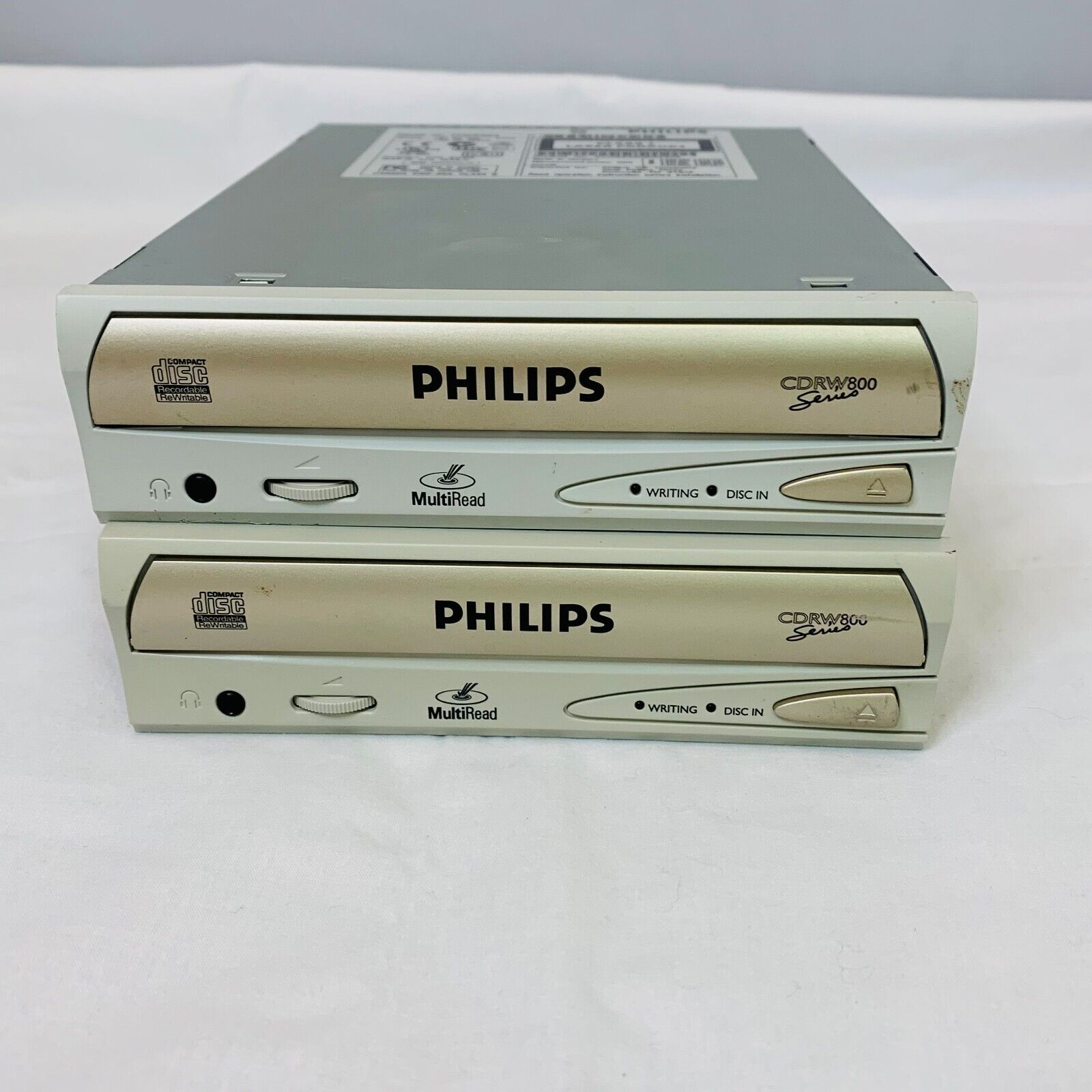 Set of 2 Philips CDRW800 Series CD Drive Record/Rewrite Multiread PCRW804