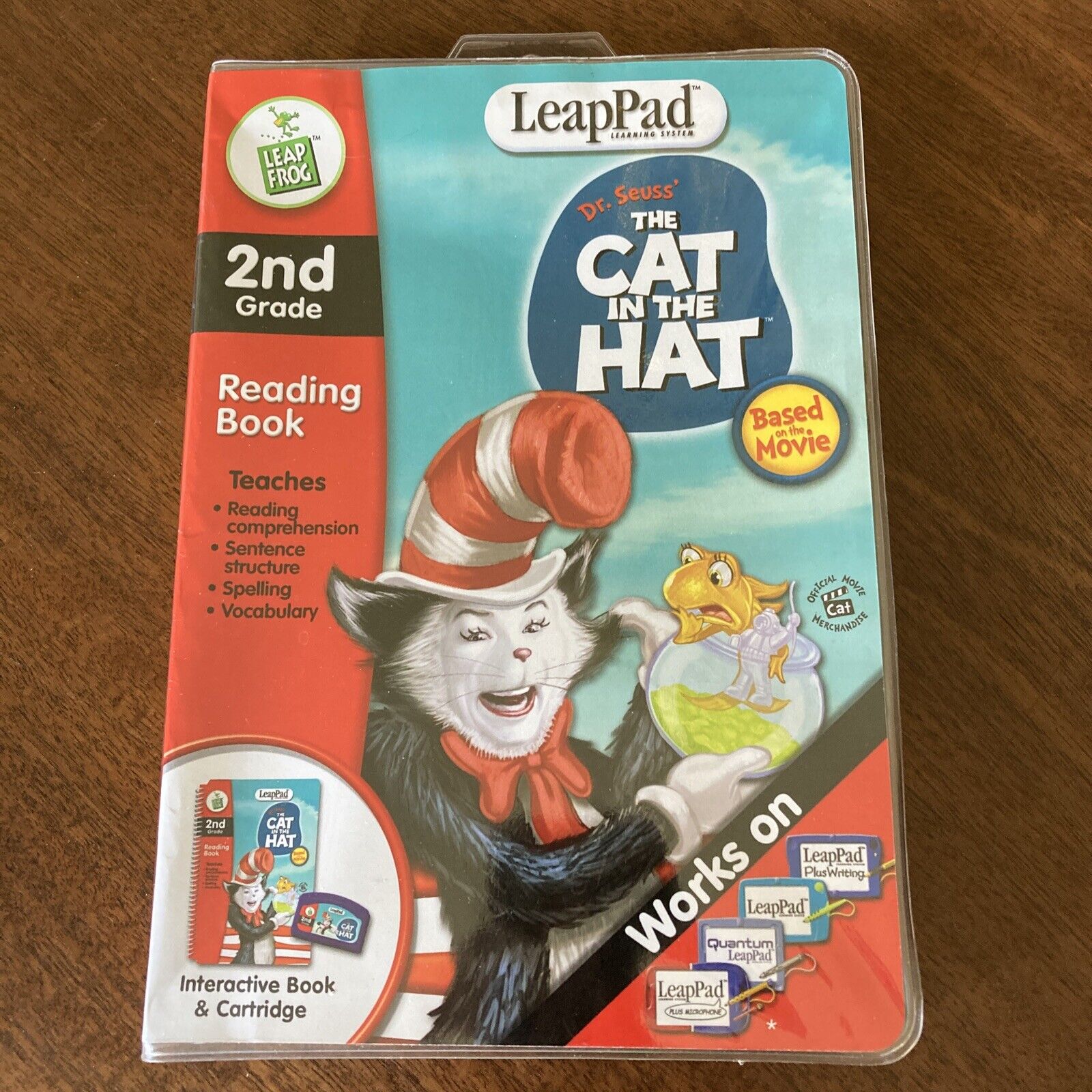 LeapPad: 2nd Grade Dr Seuss Cat In The Hat Book & Cassette~NIP~FREE SHIPPING