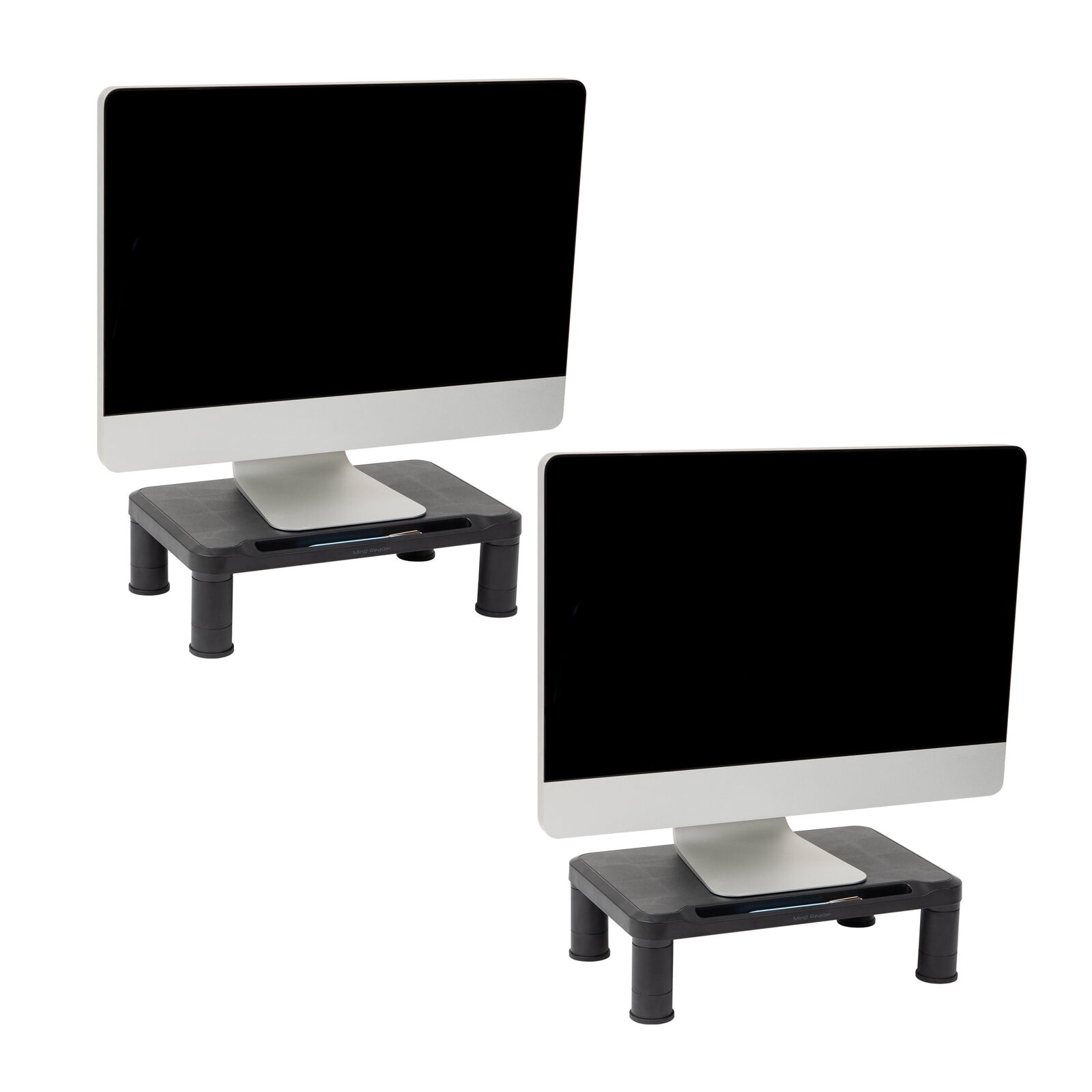 Mind Reader Monitor Stand, Height Adjustable, Laptop, Computer, Riser, Office.