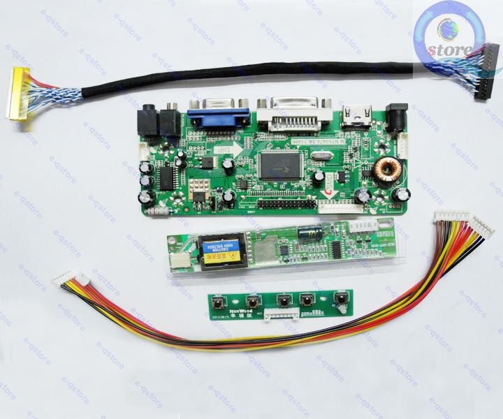 (HDMI+DVI+VGA) Driver LVDS Inverter Kit - Convert a Bare Laptop LCD into Monitor