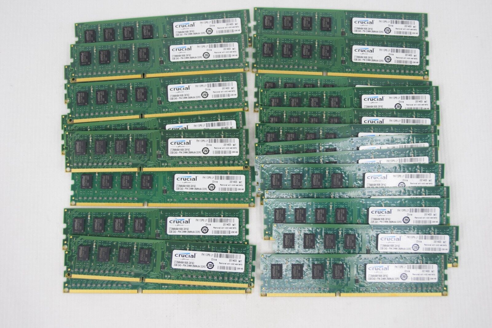 Crucial CT25664BA160B.C8FKD 2GB PC3-12800U DDR3 Desktop Ram 24 Sticks (48GB)