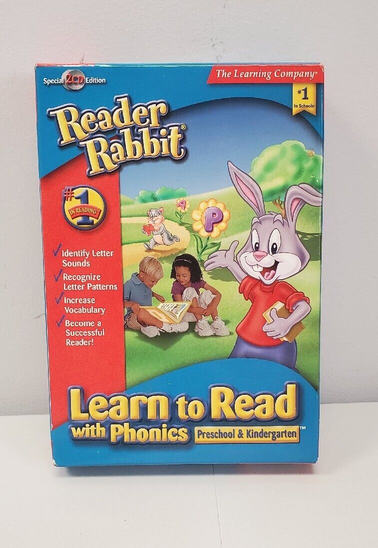 Reader Rabbit Learn to Read with Phonics Preschool & Kindergarten New Sealed