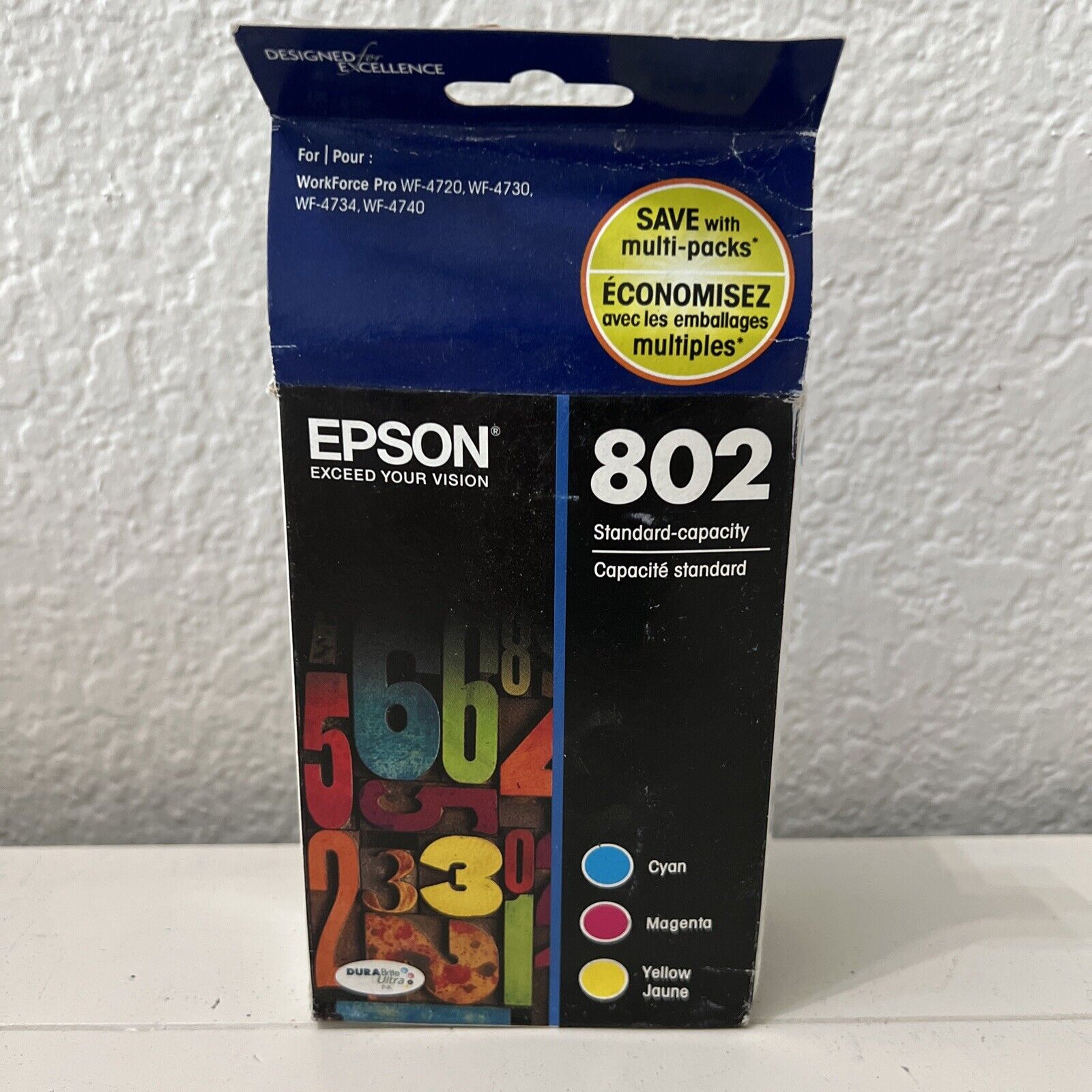 Epson 802 Cyan Magenta Yellow Ink Set T802120-BCS Expired: 12/2020 New Expired