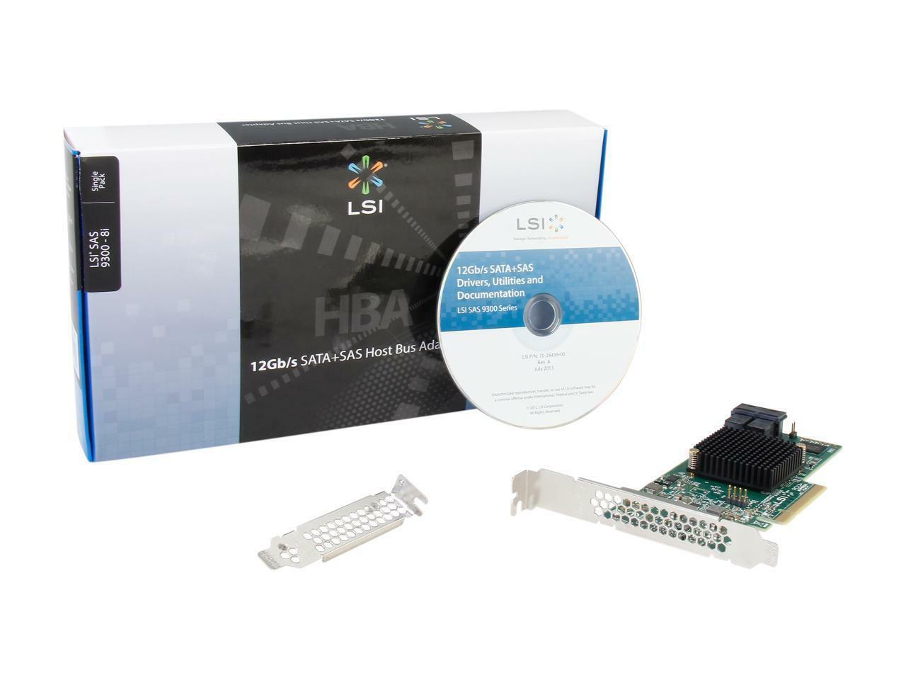 LSI 9300-8i Controller Avago 8 Port SAS-SATA HBA Card 12GBPS NEW ORIGINAL OEM