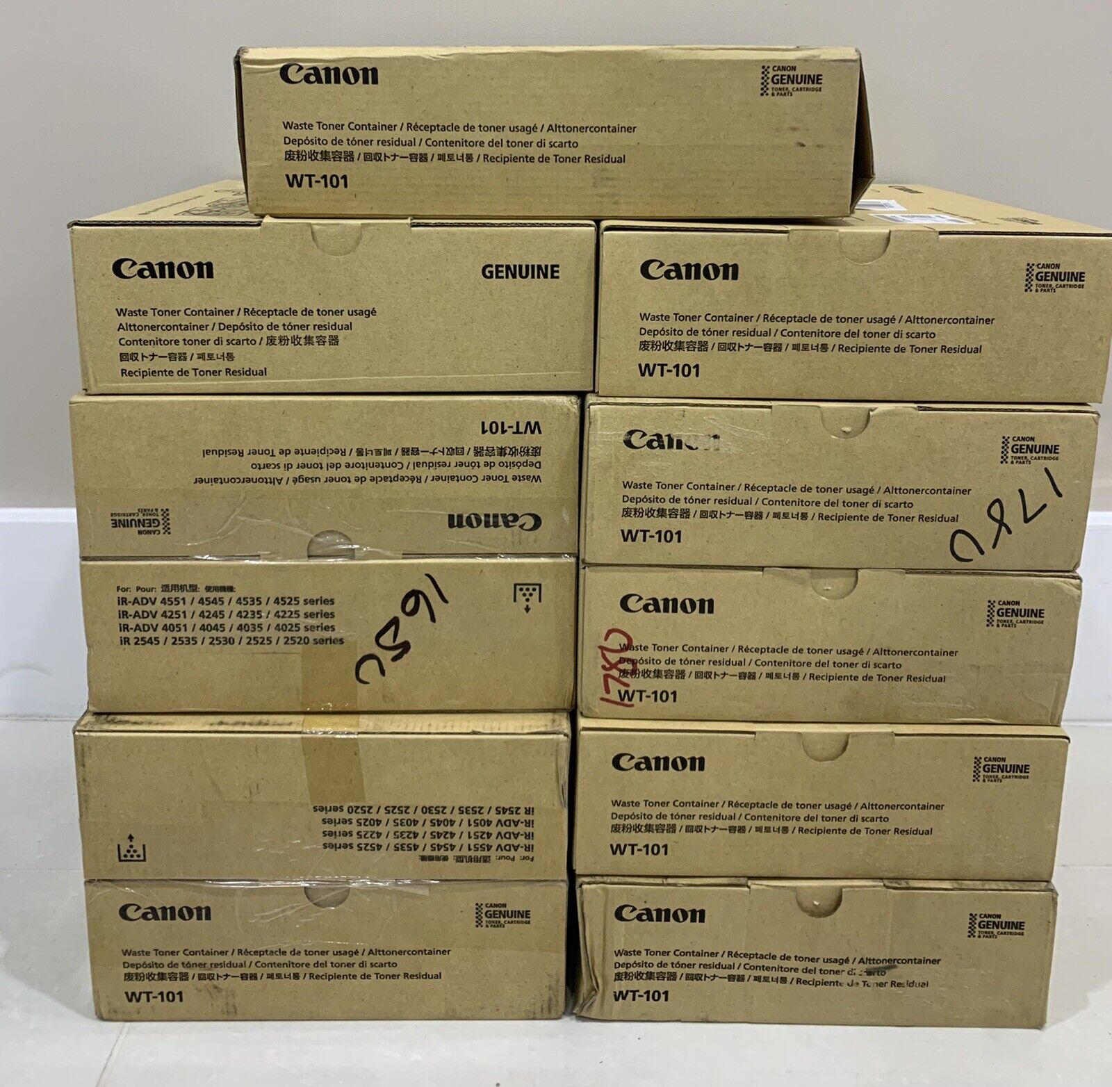 11 Genuine Canon FM3-9276-030 WT-101 Waste Toner Containers Very New Boxes OEM