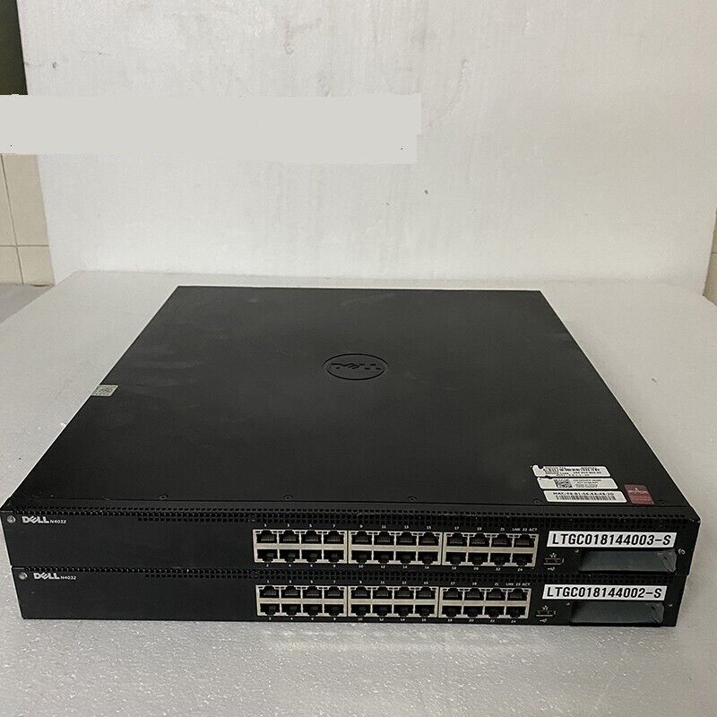 Dell PowerConnect N4032 24x 10Gbps RJ45 Ports Layer 3 Network Switch + 2x 460W