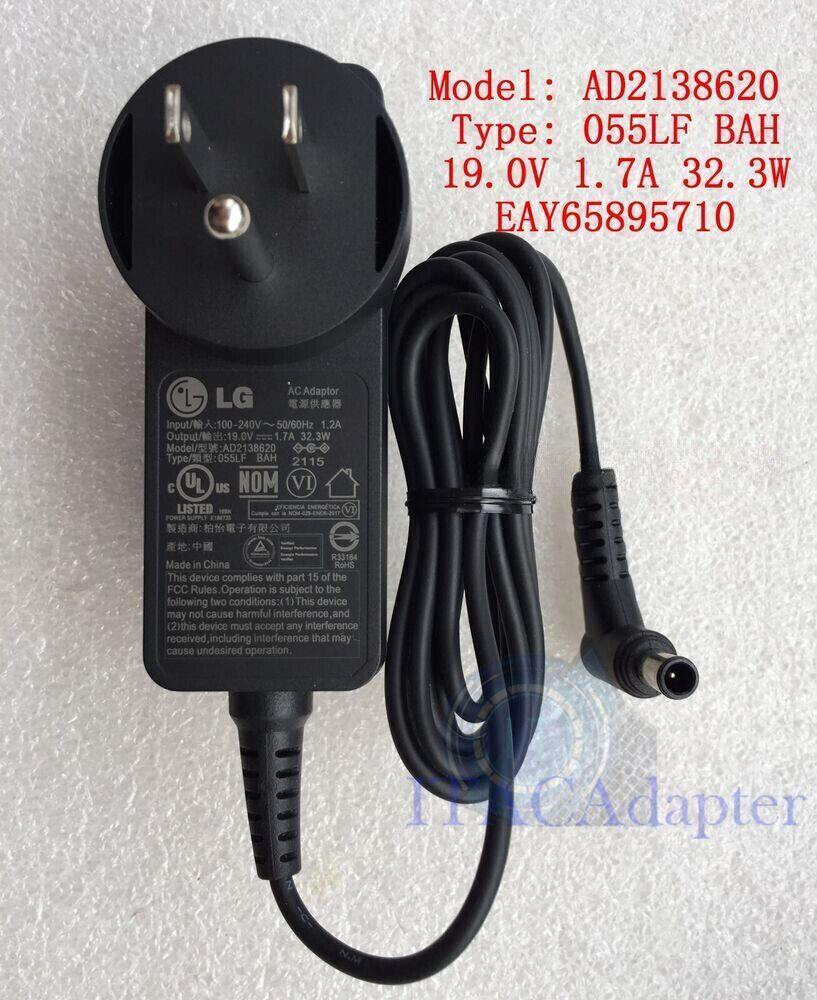 New Original LG Monitor TV AD2138620 Type:055LF BAH 19V 1.7A 32.3W AC/DC Adapter