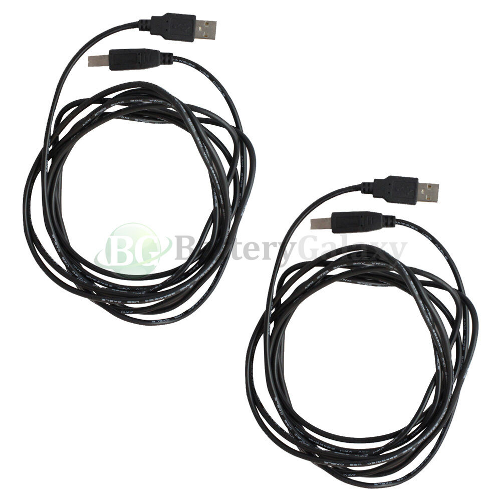 2 10FT USB 2.0 A TO B HIGH SPEED PRINTER SCANNER CABLE CORD NEW HOT 5,500+SOLD