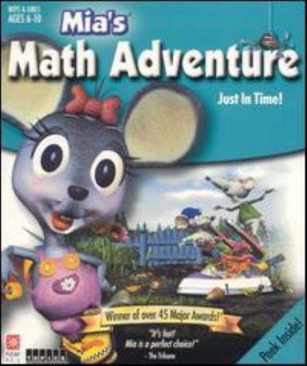 Mia\'s Math Adventure: Just in Time PC CD learn to tell clock calculating numbers
