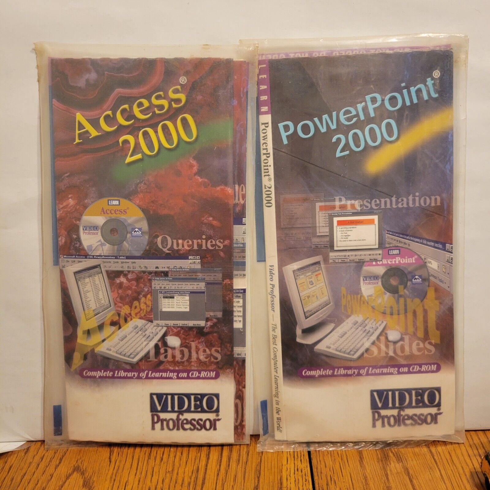 Video Professor Learn How To PC CD-ROMS LOT ~ PowerPoint 2000 & Access NEW