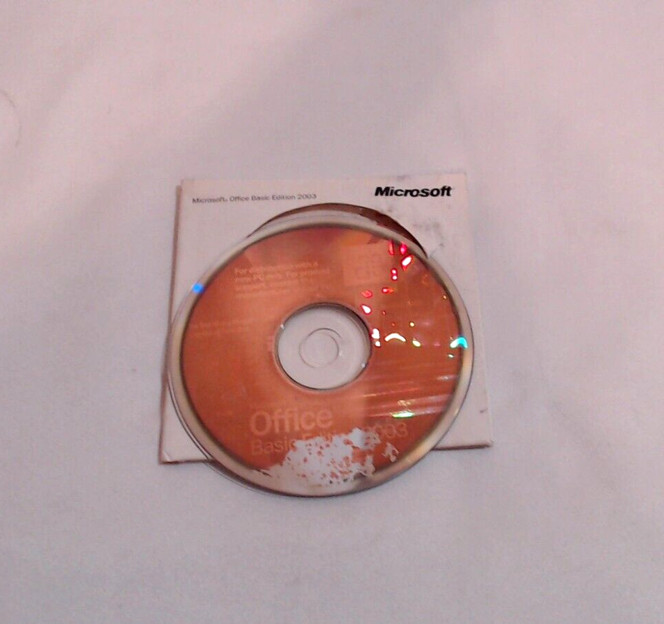 Dell Microsoft Office Basic Edition 2003 Full Version Computer CD $10.50 OBO
