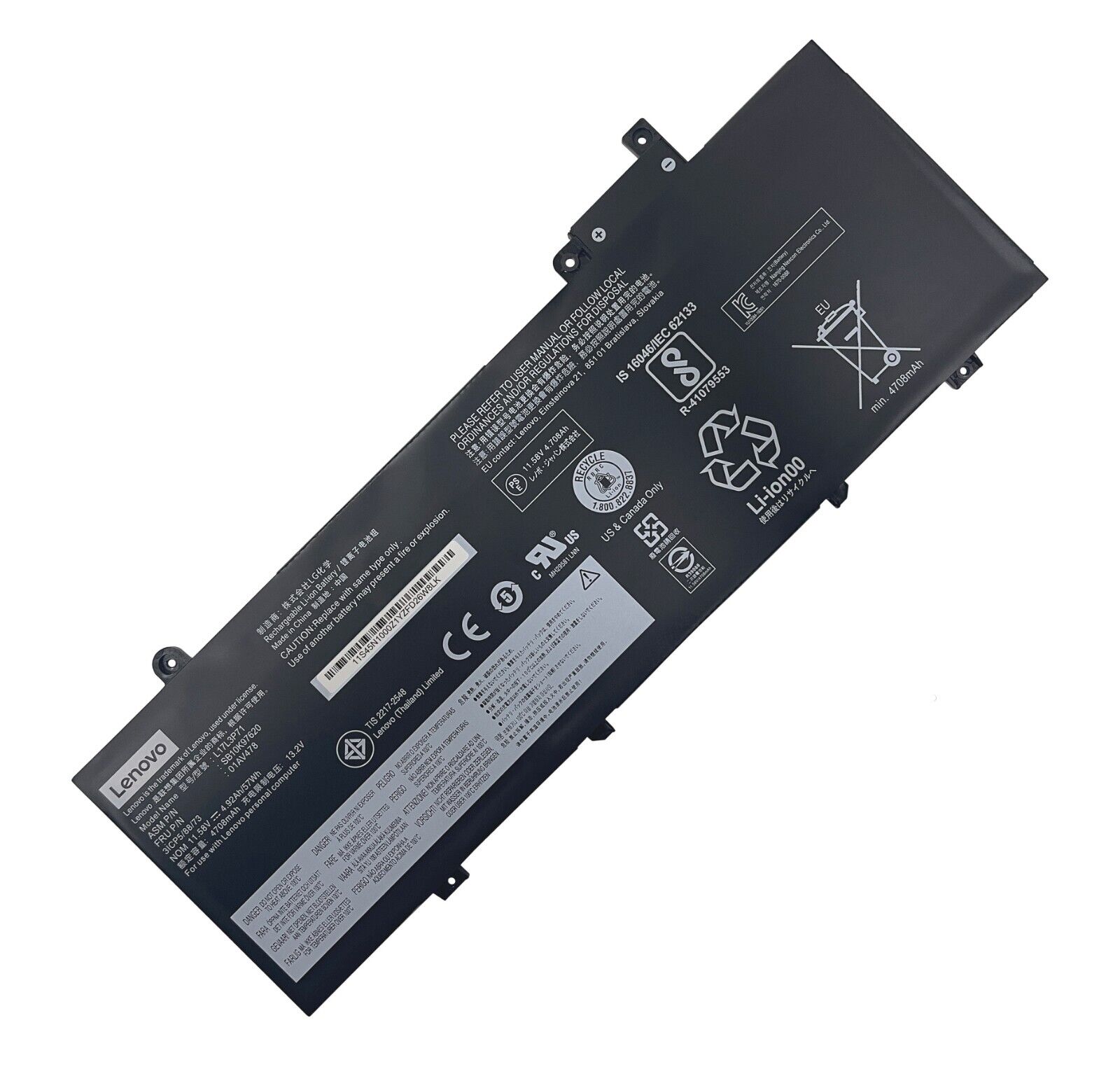 OEM Genuine 57Wh 01AV478 01AV479 Battery For Lenovo ThinkPad T480s SB10K97620