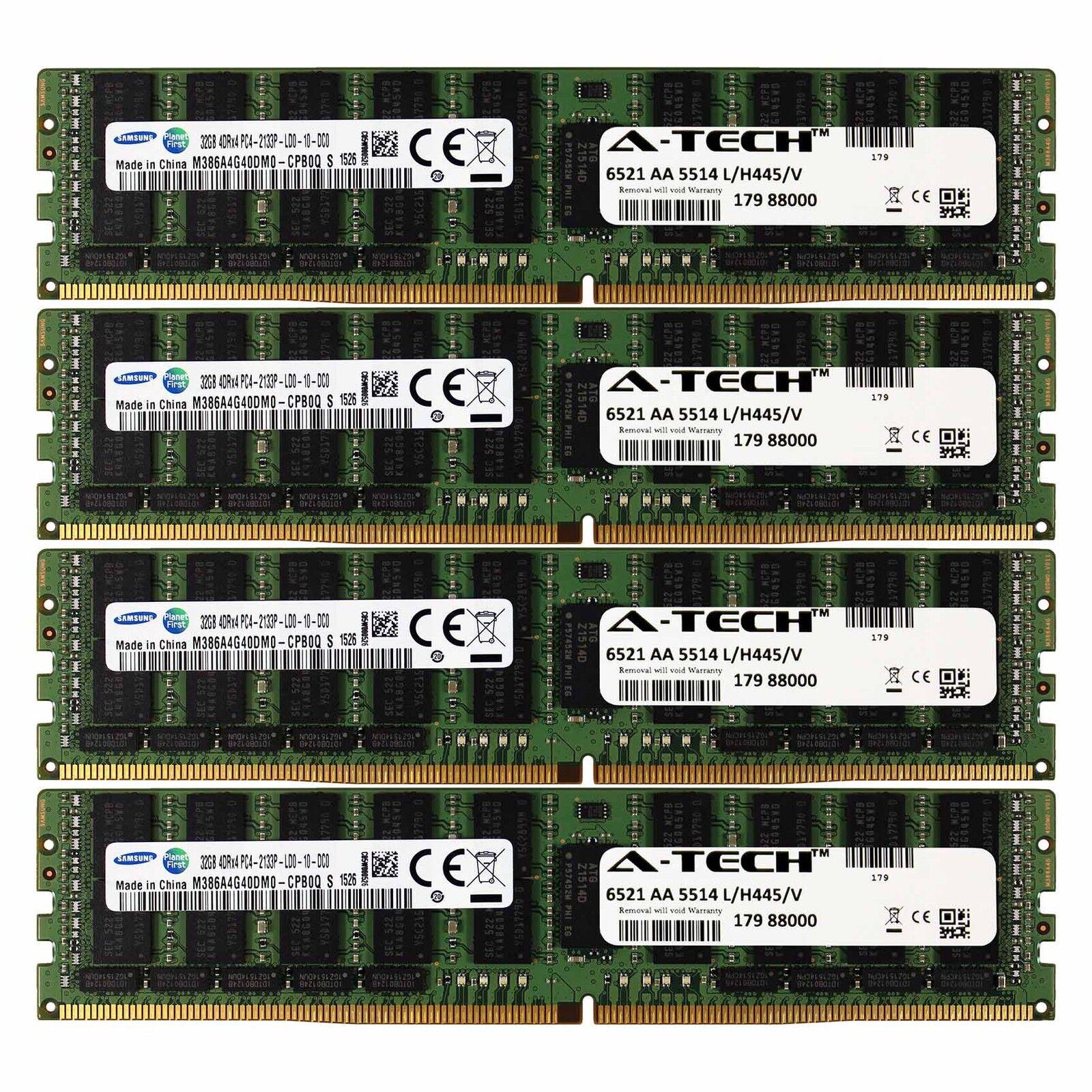 DDR4 2133MHz LRDIMM 128GB Kit 4x 32GB HP Cloudline CL2100 753225-B21 Memory RAM