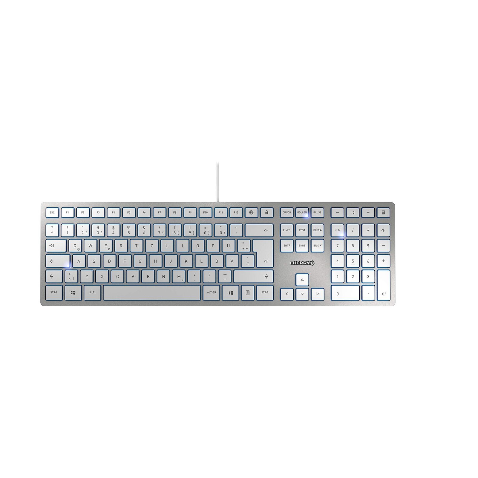 Cherry KC 6000 SLIM PC / Mac, Keyboard German layout - QWERTZ silver