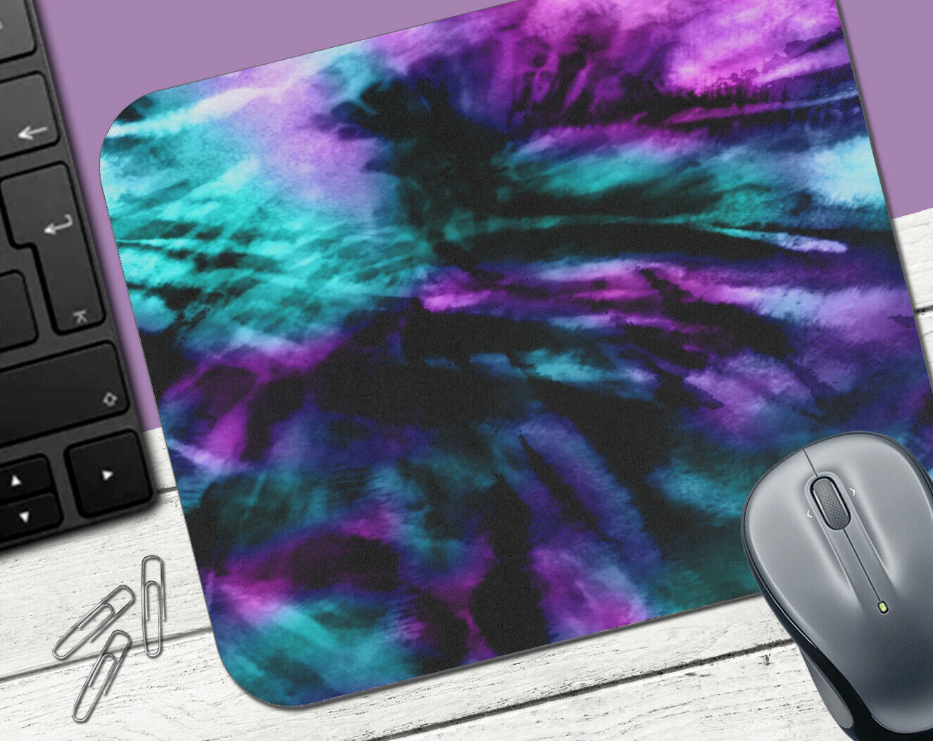 Tie-Dye #7 -MOUSE PAD - Hippie Peace Love 60's 70s Computer Mousepad Office Gift