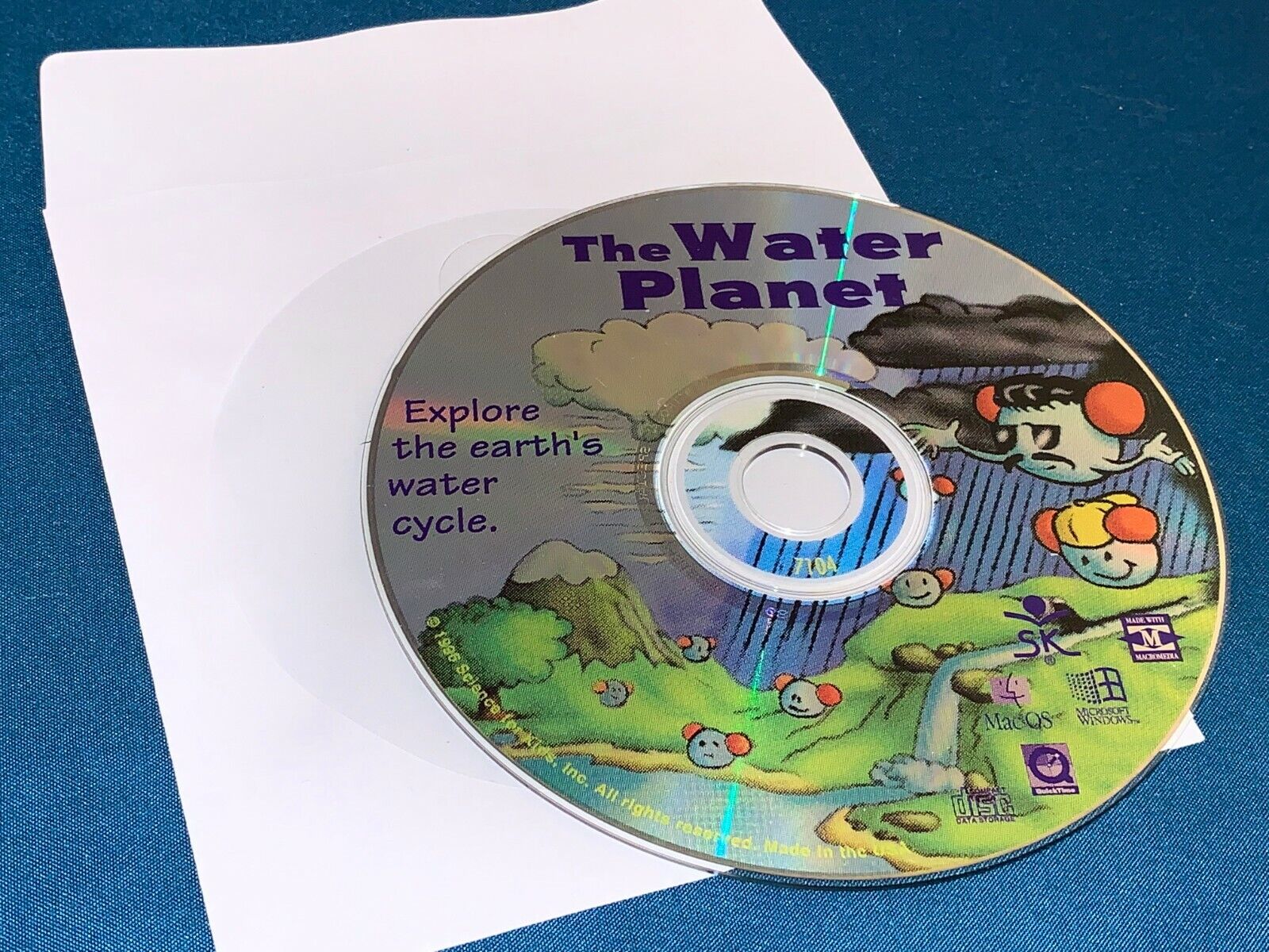RARE Vintage THE WATER PLANET Kids Educational PC MAC CD Science Water Cycle