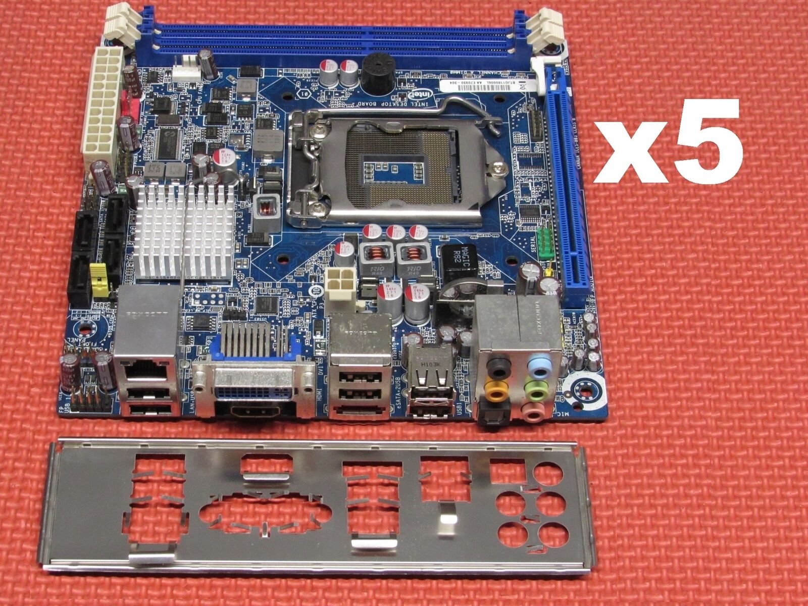 *LOT OF 5* Intel DH57JG LGA1156 DDR3 PCIe x16 Gen 2 USB 2.0 Mini-ITX Motherboard