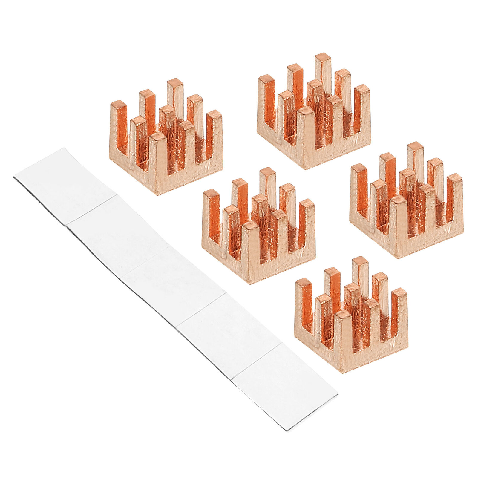 5pcs Copper Heatsink 6x6x5mm Self Adhesive for IC Chipset Cooler