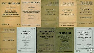 10 Manual SET Willys Overland Jeep MB Ford GPW