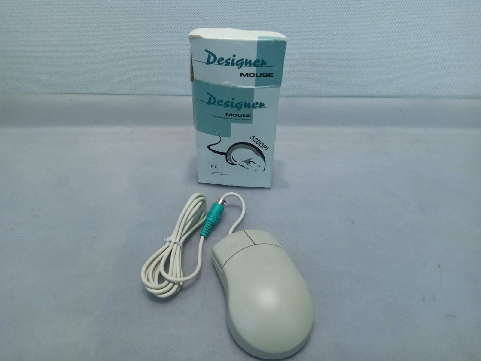 Vintage NOS Dyna Point M2DE-42P Designer Mouse PS/2 520DPI 2 button H1025 NOB