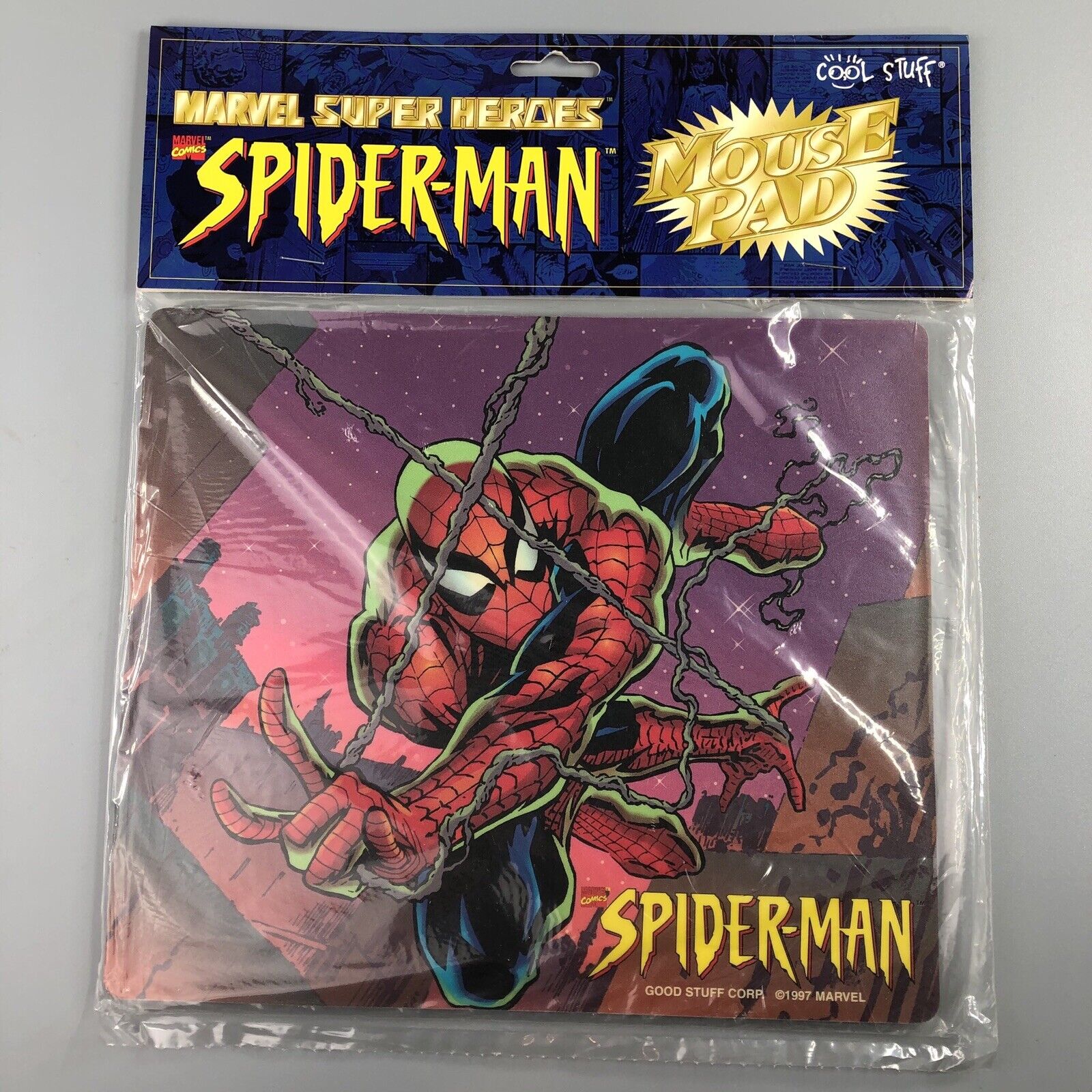 Vintage 1997 Marvel Spiderman MousePad Spider-Man Cool Stuff Corp NOS