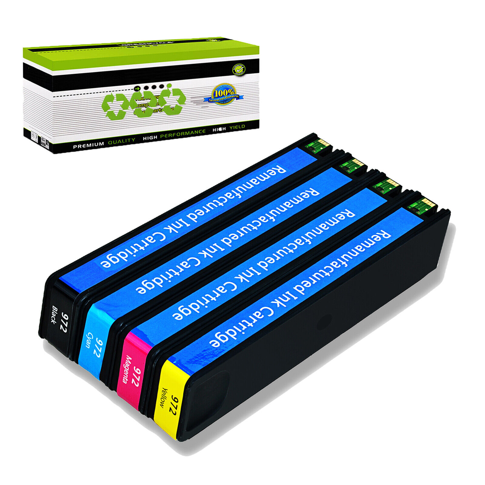 GREENCYCLE Ink Cartridges Compatible for HP 972A PageWide Pro 477dw 577dw 577z