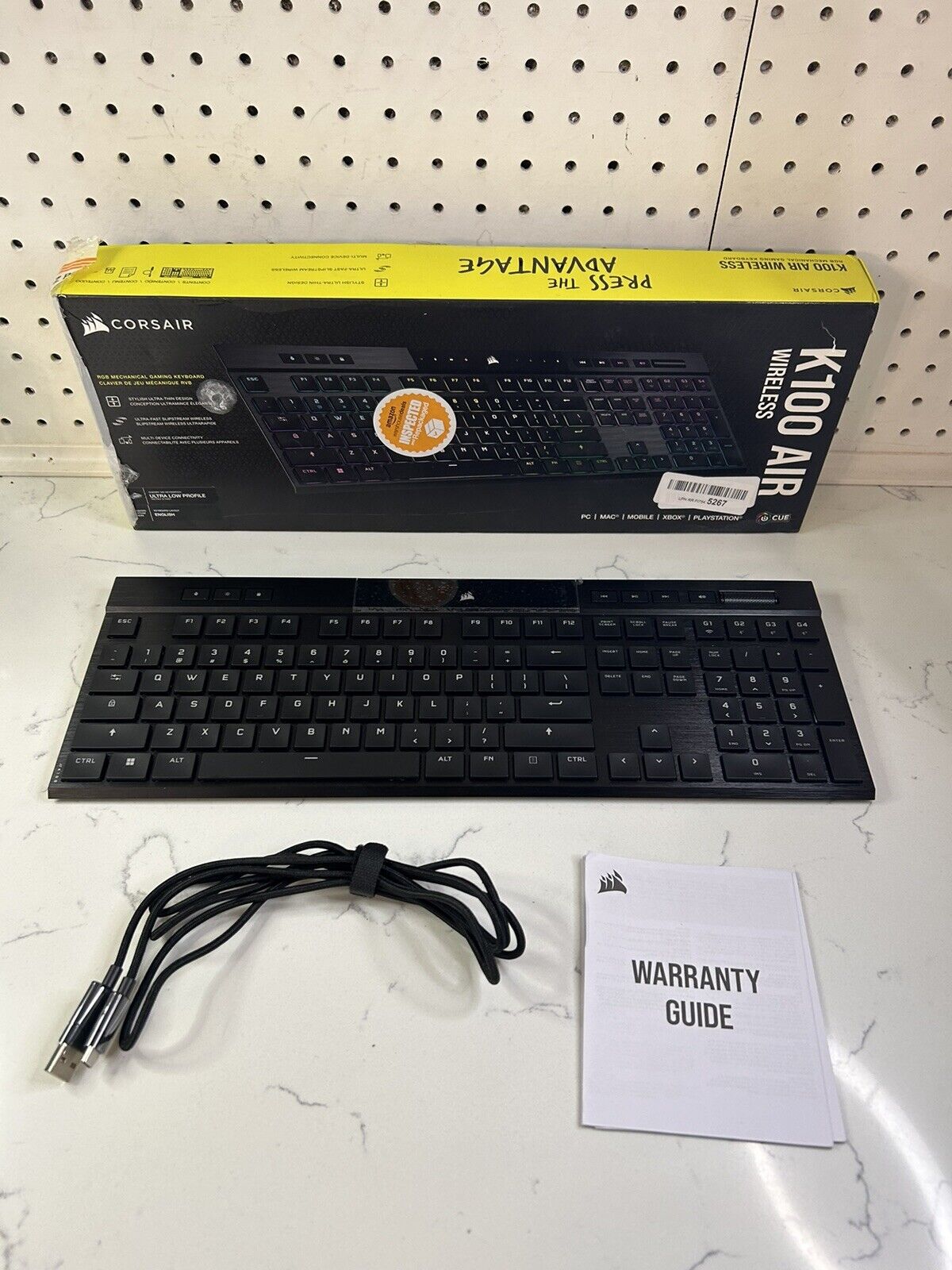 Corsair K100 AIR Wireless RGB Mechanical Gaming Keyboard - Used