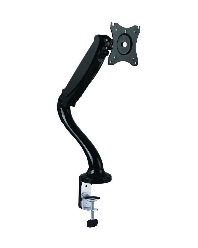 SIIG Full-Motion Gas Spring Single Monitor Desk Mount 13” to 27” - Black