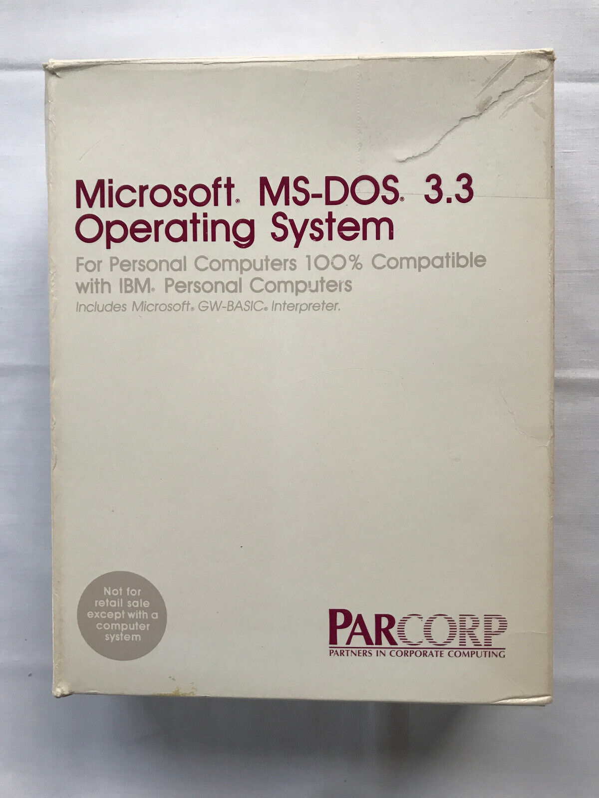 Vintage Microsoft MS-DOS 3.3 Operating System, Manuals & 5.25 Floppy Discs, 1987
