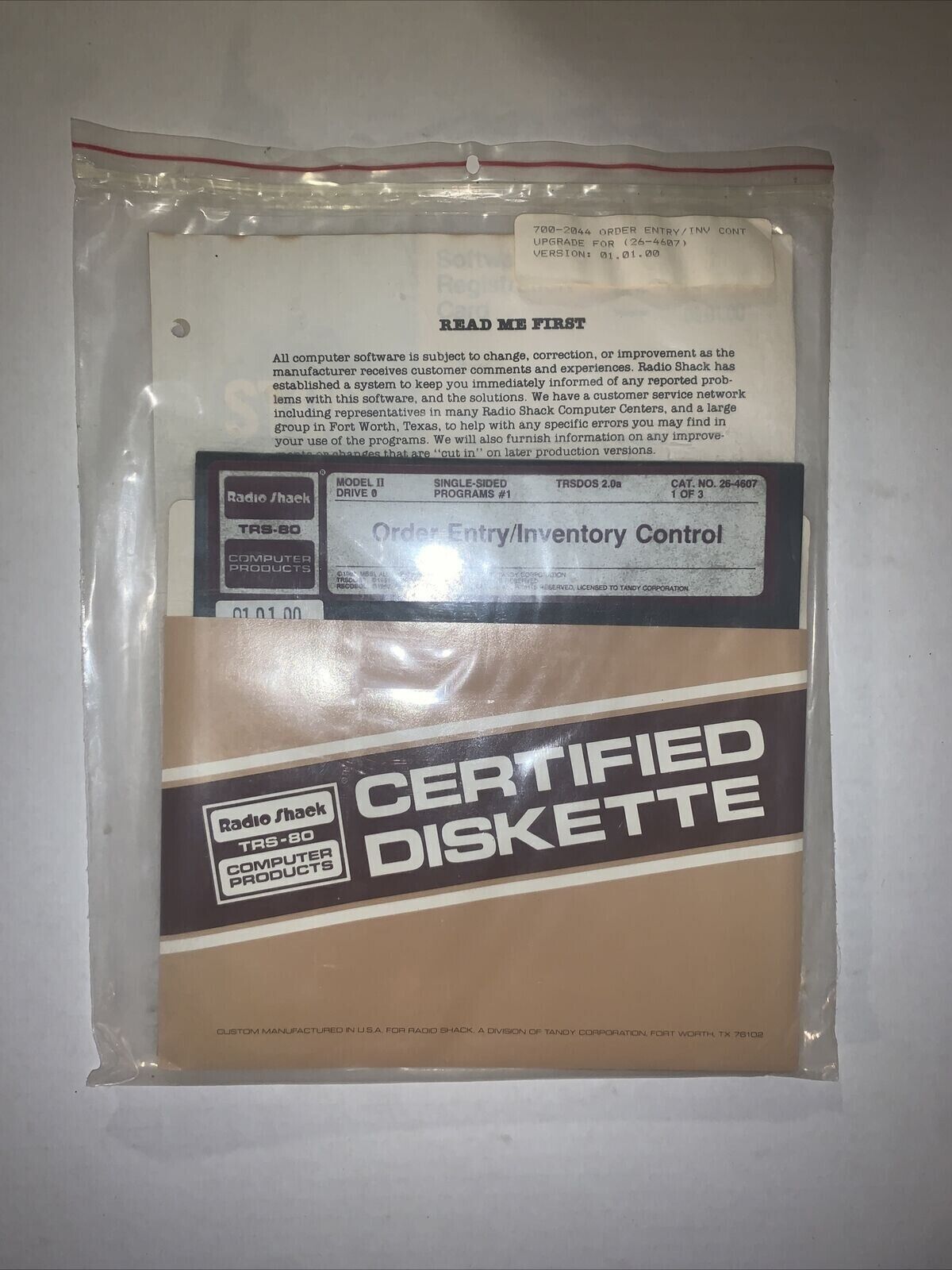trs-80 model 2 inventory management No.26-4607 Very Rare Collectible S28