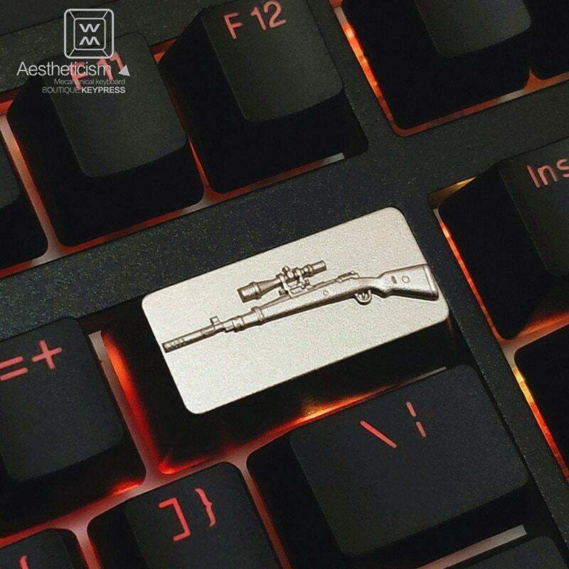 1 Piece Aluminum Anodized Gun Key Cap For Gaming Keyboard Artisan Keycap CS:GO