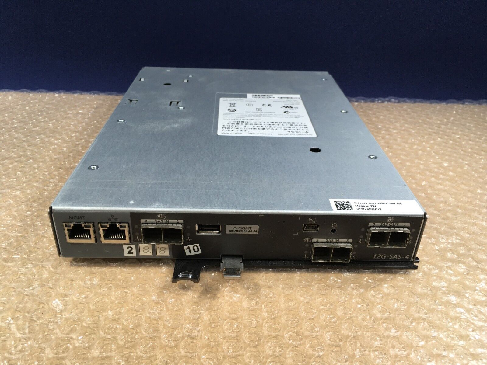 Dell PowerVault 12G-SAS-4 NN0V0 A00 Controller 111-02129+B0 0C0VHX E02M E02M005