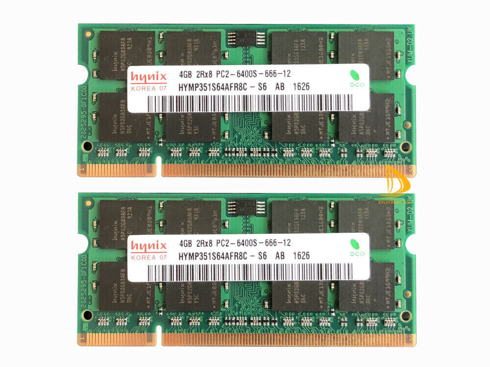 Hynix 2GB 2Rx8 PC2-6400S 666 MHZ HYMP125S64CP8-S6 Laptop Storage