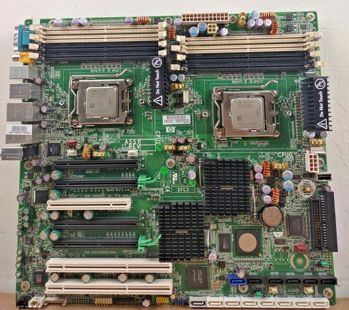 HP XW9400 Motherboard 2x2, AMD Opteron 484274-001 408544-003-