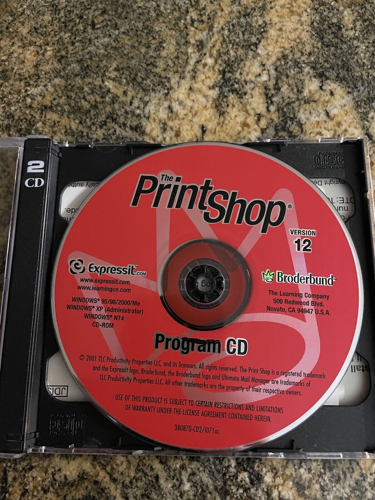 Vintage 2001 Broderbund The Print Shop Red Version 12 - Win 95 98 2000 ME XP NT