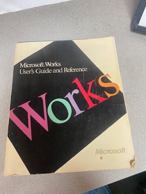 Microsoft Works User\'s Guide and Reference 1987-1988 Vintage Manual Book