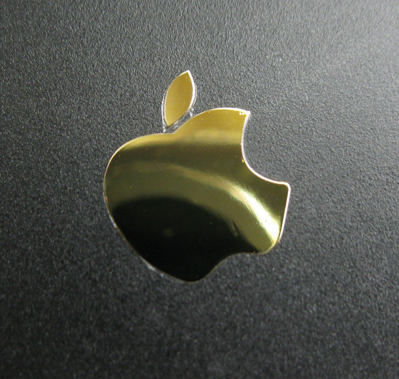 Apple Logo Label Aufkleber Sticker Badge Golden color decal 13mm x 16mm
