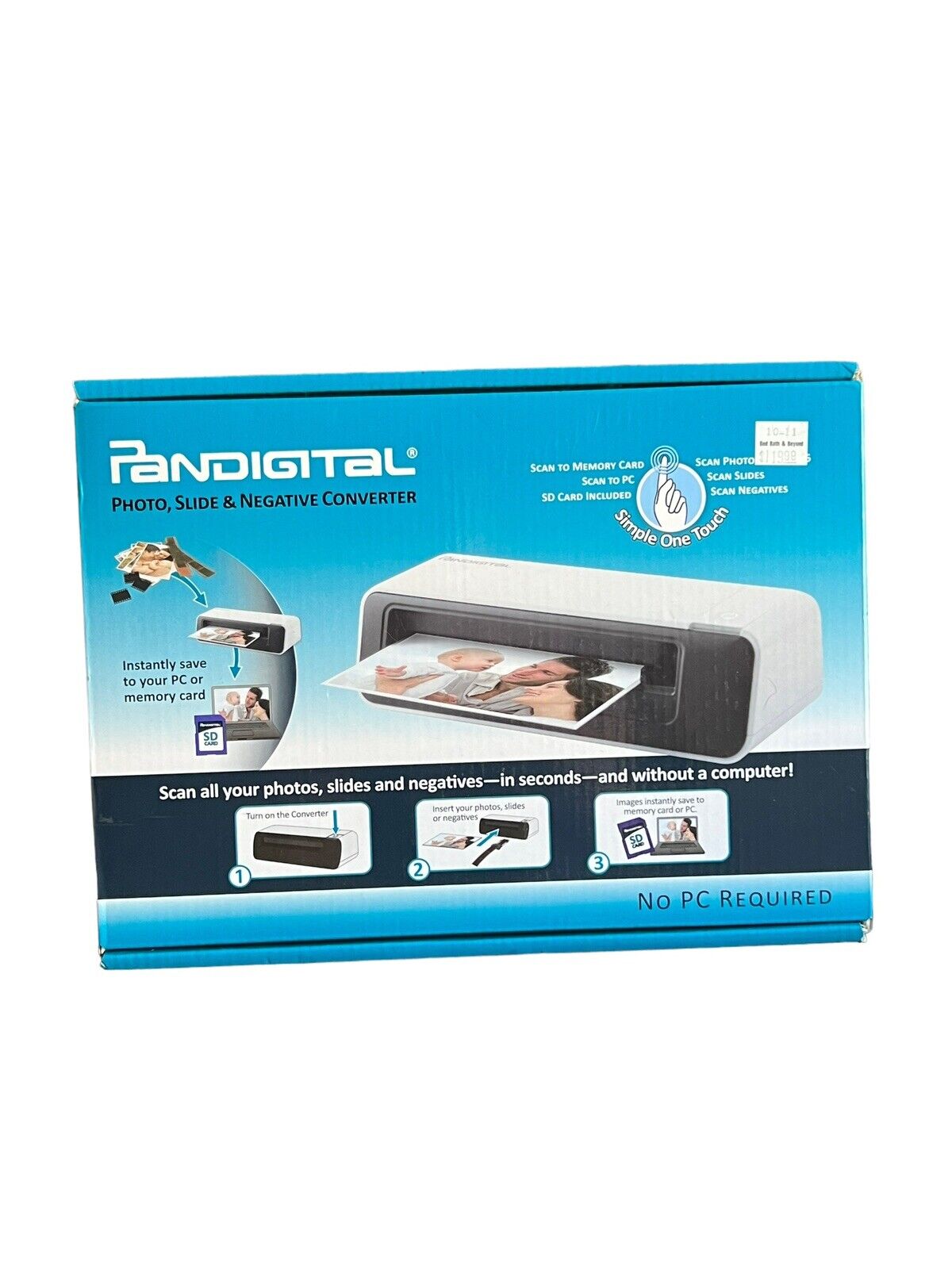 Pandigital Photo, Slide & Negative Converter One Touch Scan No PC Required