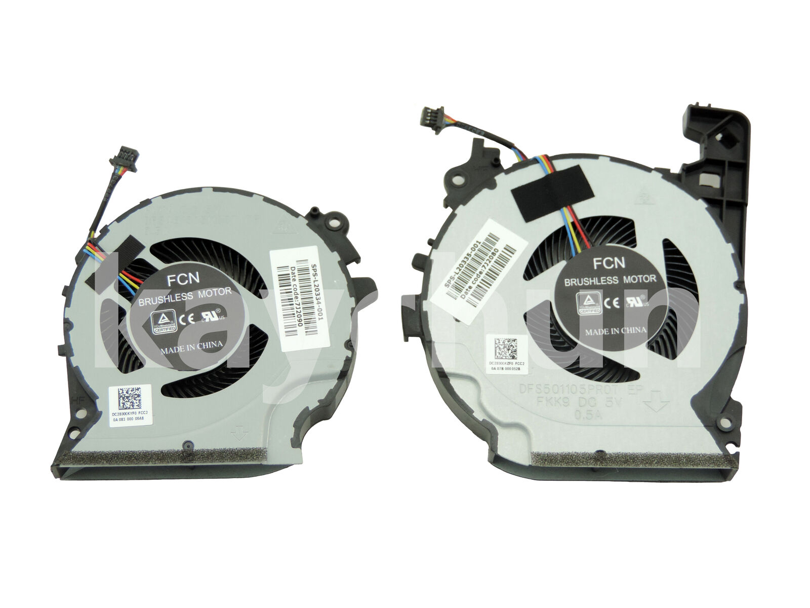 Original pair of CPU+GPU Cooling Fan Set For HP SPS-L20334-001 SPS-L20335-001