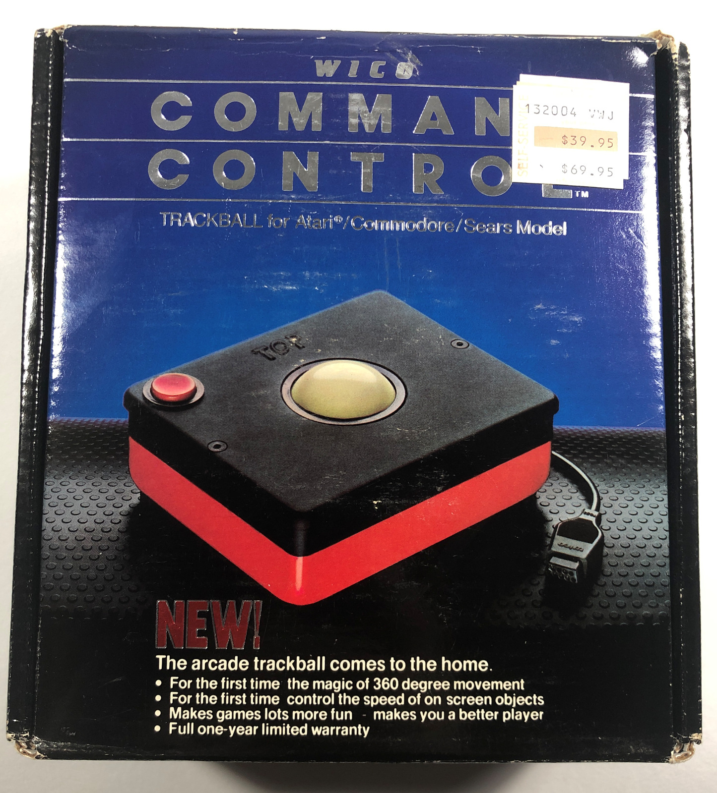 WICO Command Control 72-4545 / Commodore and Atari 64/128 New / NIB