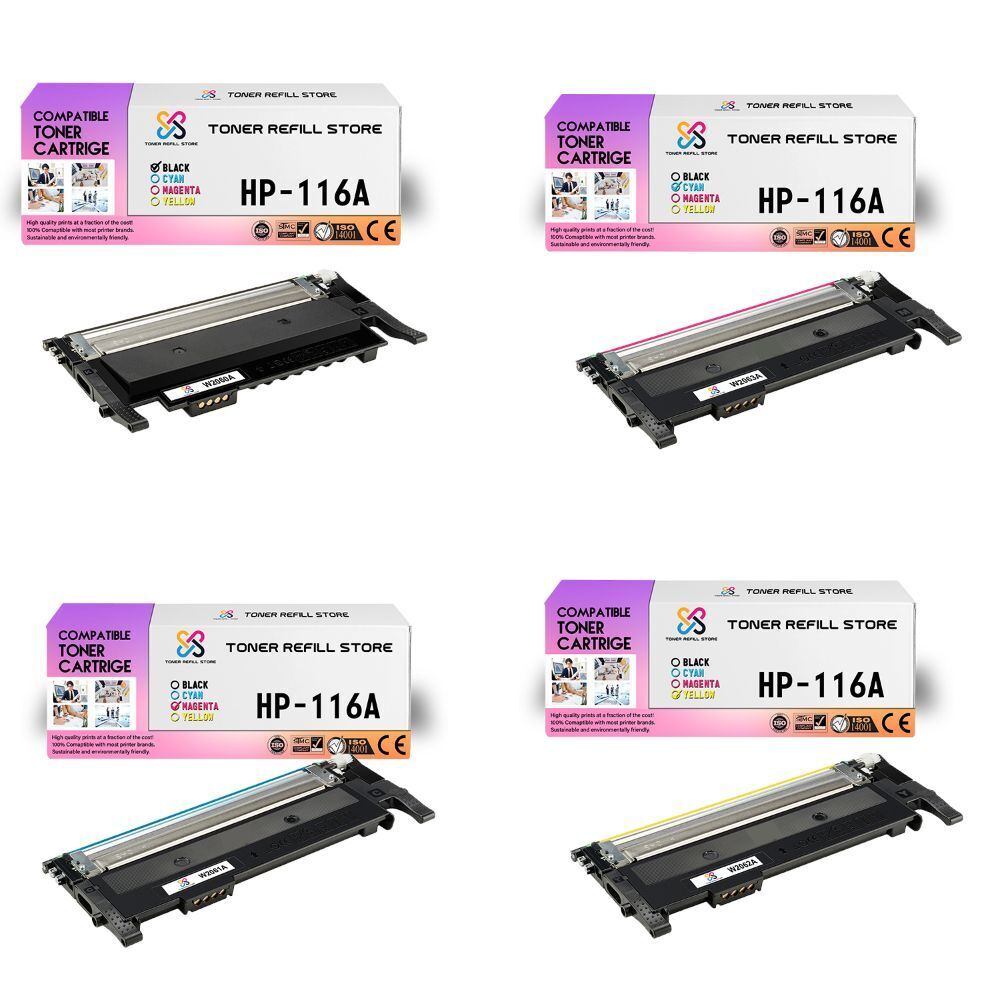 4Pk TRS 116A BCYM Compatible for HP Color Laser MFP 179fnw Toner Cartridge