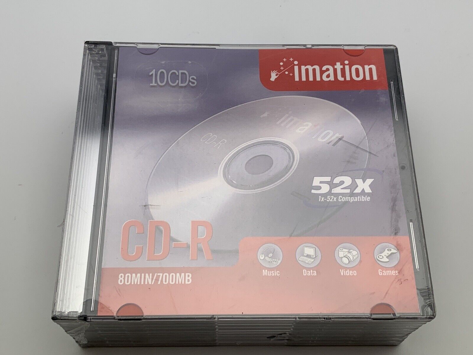 ✅ Lot Of 10 Imation CD-R 80 Min 700 MB Recordable Discs New Old Stock Sealed
